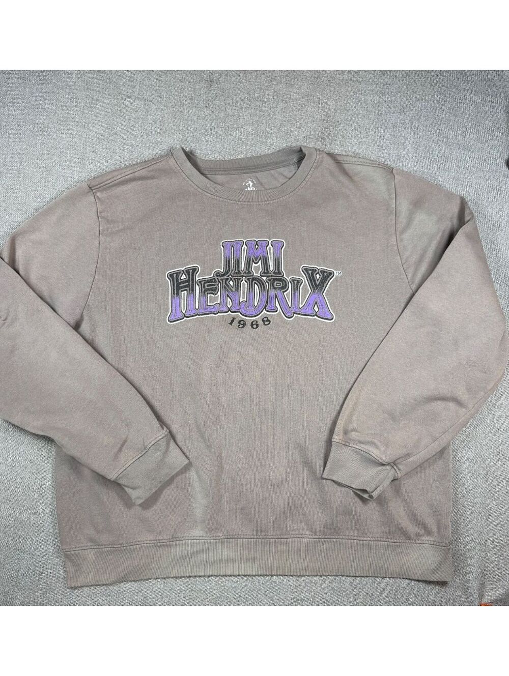 Jimi Hendrix 1968 Graphic Sweatshirt Brown Crewneck